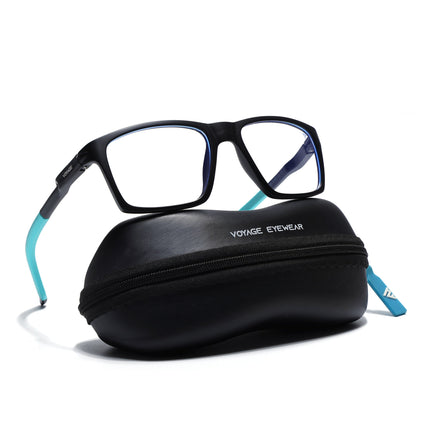Voyage Active Black Square Eyeglasses for Men & Women - MG5717-C5