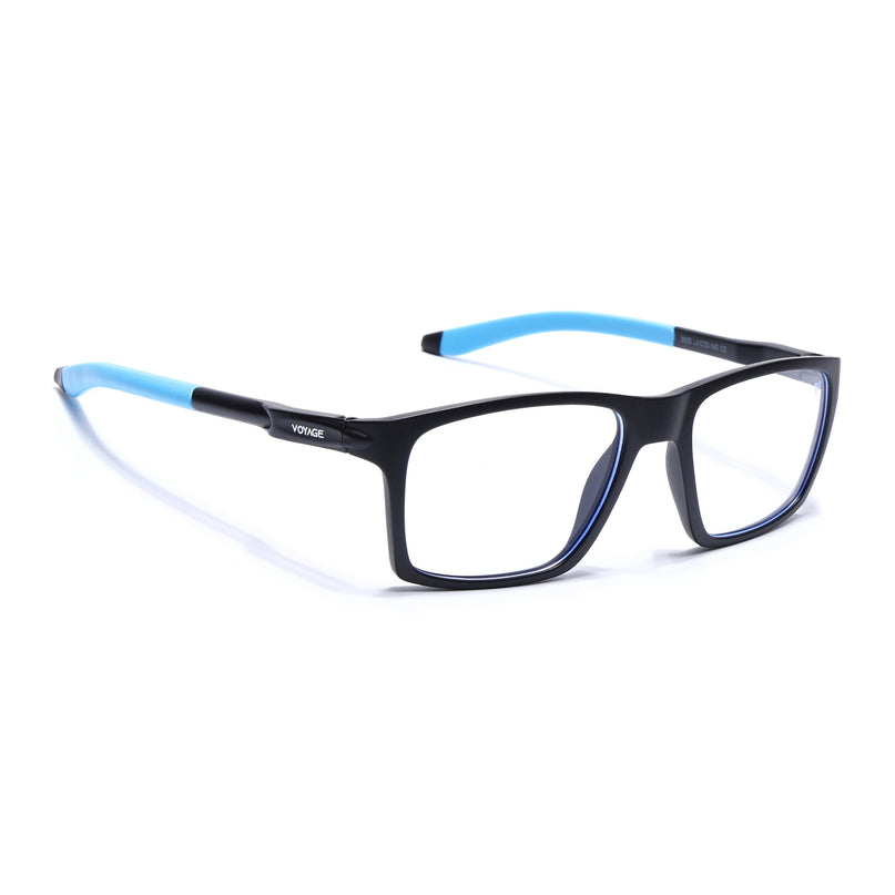 Voyage Active Black Square Eyeglasses for Men & Women - MG5718-C6