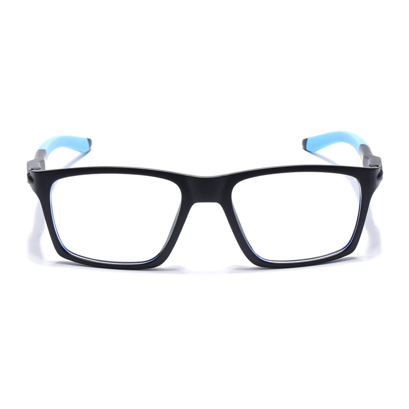 Voyage Active Black Square Eyeglasses for Men & Women - MG5718-C6