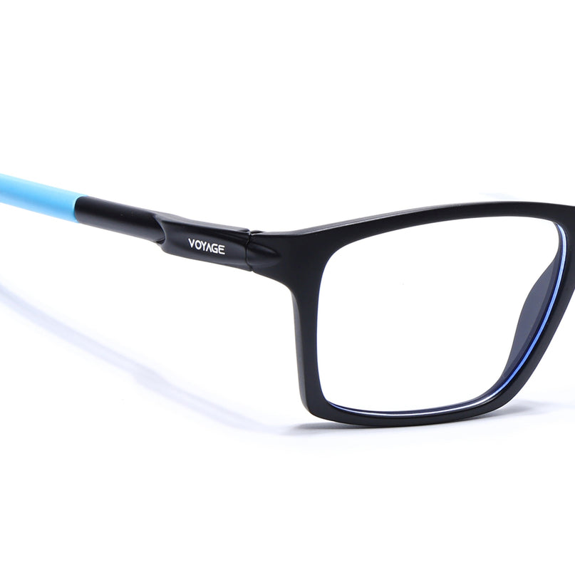 Voyage Active Black Square Eyeglasses for Men & Women - MG5718-C6