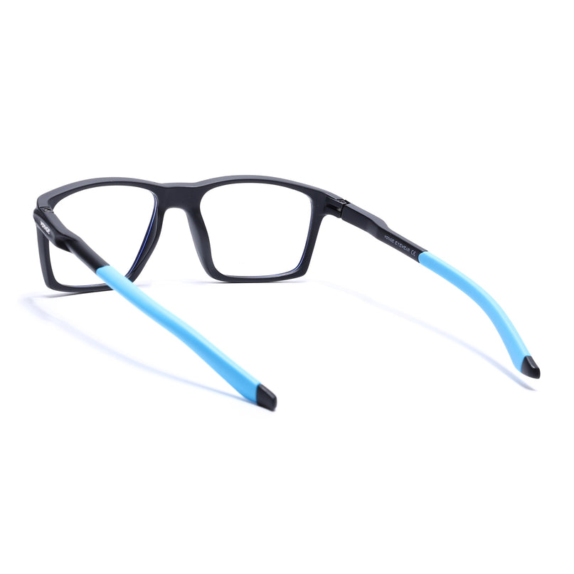 Voyage Active Black Square Eyeglasses for Men & Women - MG5718-C6