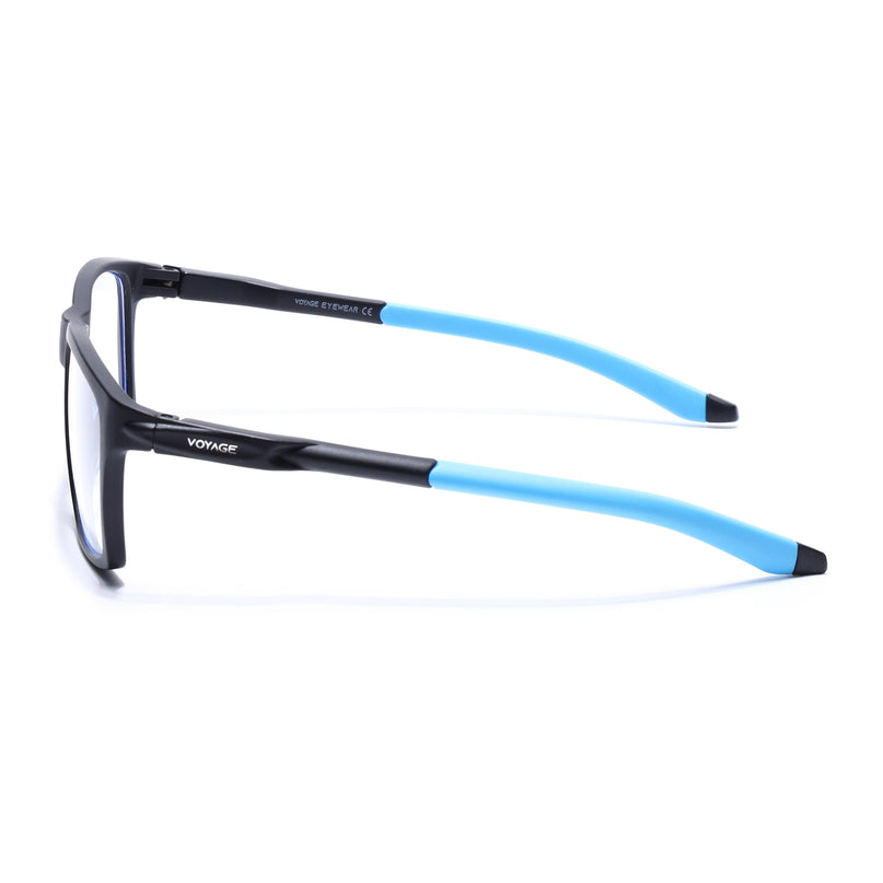Voyage Active Black Square Eyeglasses for Men & Women - MG5718-C6