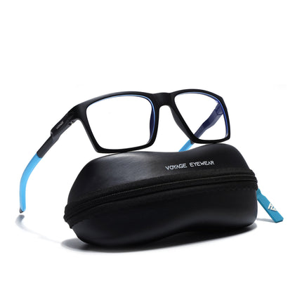 Voyage Active Black Square Eyeglasses for Men & Women - MG5718-C6