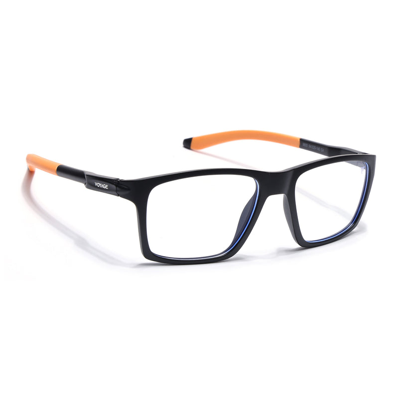 Voyage Active Black Square Eyeglasses for Men & Women - MG5719-C7