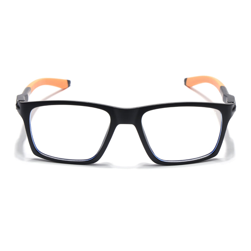 Voyage Active Black Square Eyeglasses for Men & Women - MG5719-C7