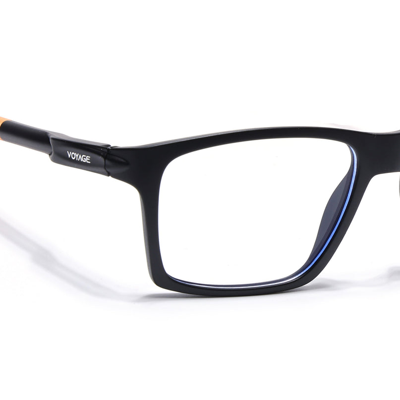 Voyage Active Black Square Eyeglasses for Men & Women - MG5719-C7