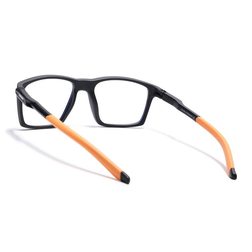 Voyage Active Black Square Eyeglasses for Men & Women - MG5719-C7