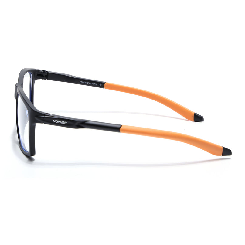 Voyage Active Black Square Eyeglasses for Men & Women - MG5719-C7