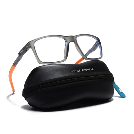 Voyage Active Grey Square Eyeglasses for Men & Women - MG5720-C8