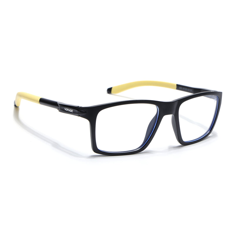 Voyage Active Black Square Eyeglasses for Men & Women - MG5721-C9