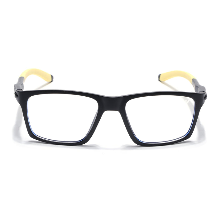Voyage Active Black Square Eyeglasses for Men & Women - MG5721-C9