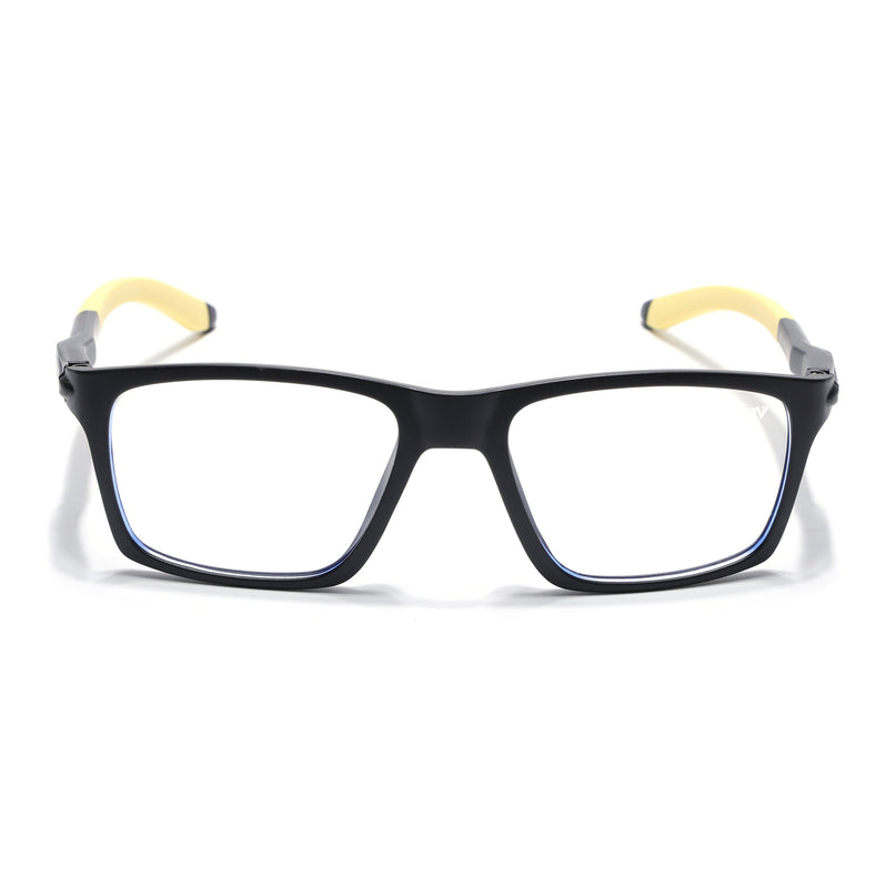 Voyage Active Black Square Eyeglasses for Men & Women - MG5721-C9