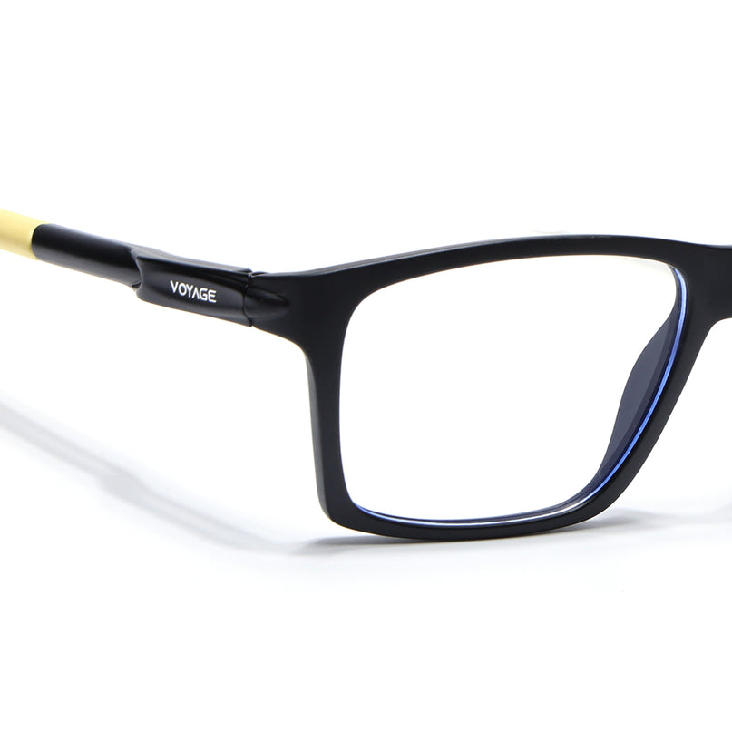 Voyage Active Black Square Eyeglasses for Men & Women - MG5721-C9