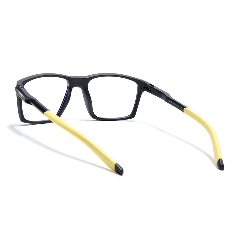 Voyage Active Black Square Eyeglasses for Men & Women - MG5721-C9