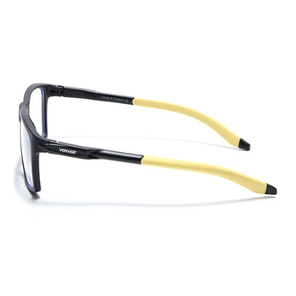 Voyage Active Black Square Eyeglasses for Men & Women - MG5721-C9