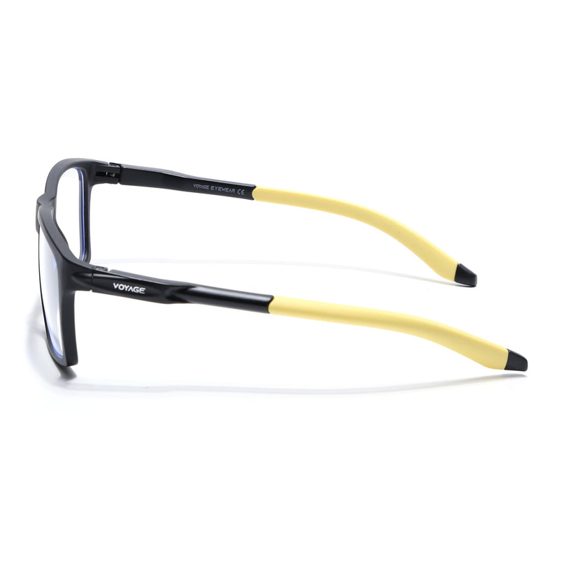 Voyage Active Black Square Eyeglasses for Men & Women - MG5721-C9