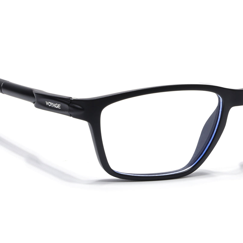 Voyage Active Black Rectangle Eyeglasses for Men & Women - MG5723-C1
