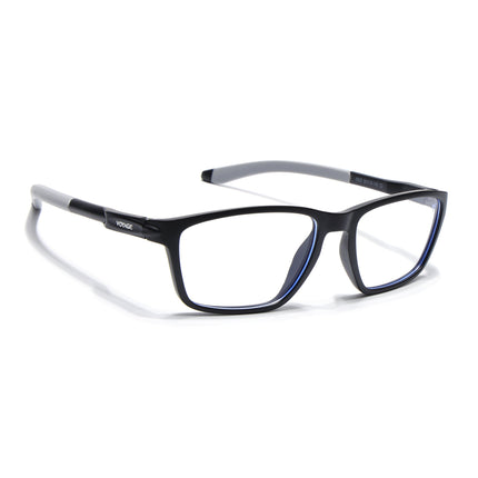 Voyage Active Black Rectangle Eyeglasses for Men & Women - MG5724-C2