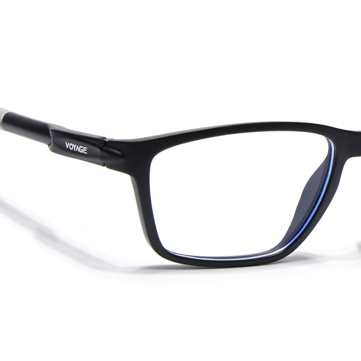 Voyage Active Black Rectangle Eyeglasses for Men & Women - MG5724-C2