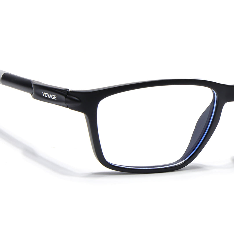 Voyage Active Black Rectangle Eyeglasses for Men & Women - MG5724-C2