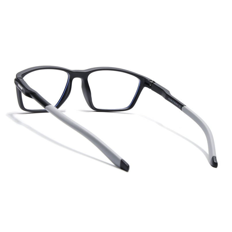 Voyage Active Black Rectangle Eyeglasses for Men & Women - MG5724-C2
