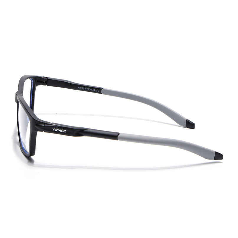 Voyage Active Black Rectangle Eyeglasses for Men & Women - MG5724-C2