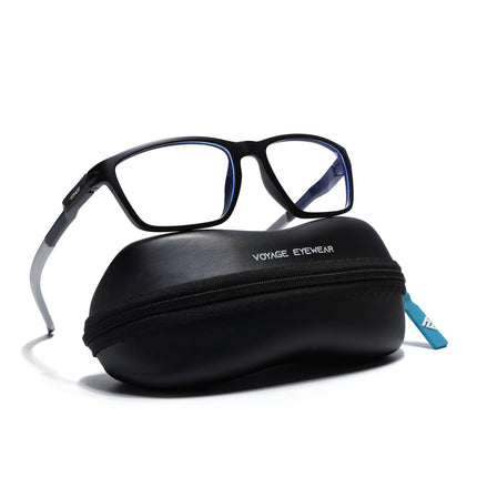 Voyage Active Black Rectangle Eyeglasses for Men & Women - MG5724-C2