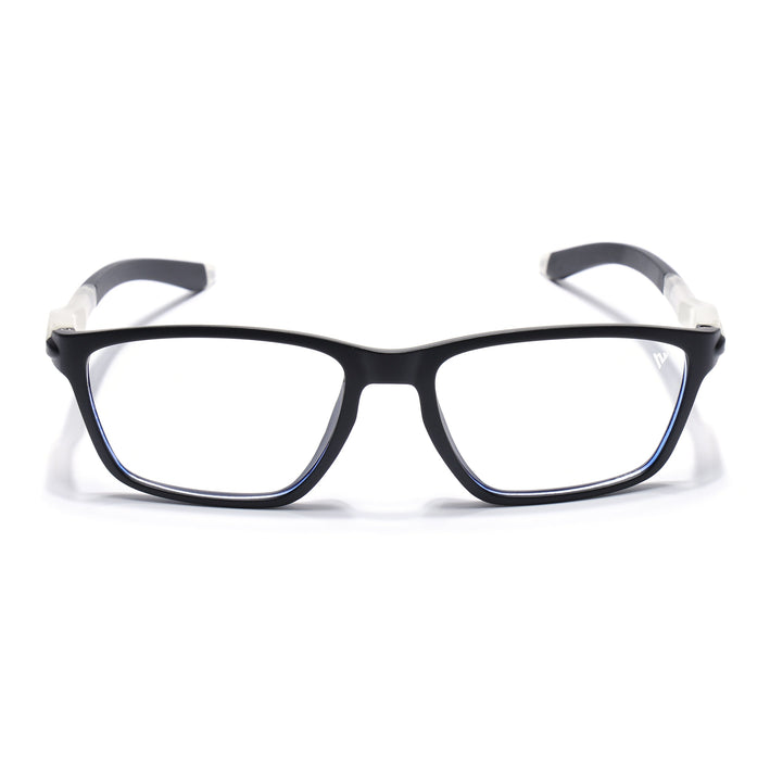 Voyage Active Black Rectangle Eyeglasses for Men & Women - MG5725-C3
