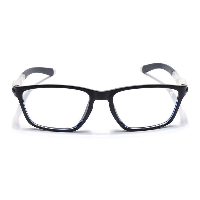 Voyage Active Black Rectangle Eyeglasses for Men & Women - MG5725-C3