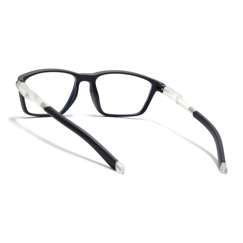 Voyage Active Black Rectangle Eyeglasses for Men & Women - MG5725-C3
