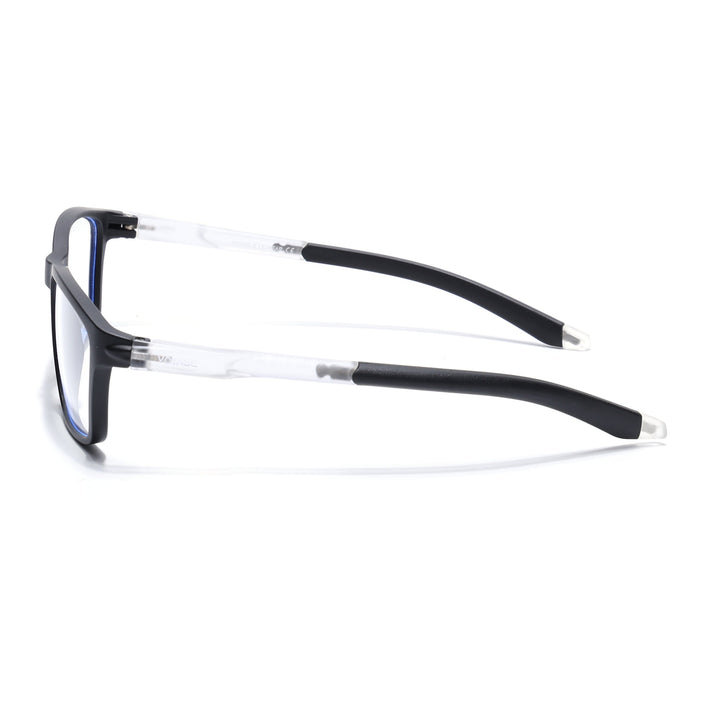 Voyage Active Black Rectangle Eyeglasses for Men & Women - MG5725-C3