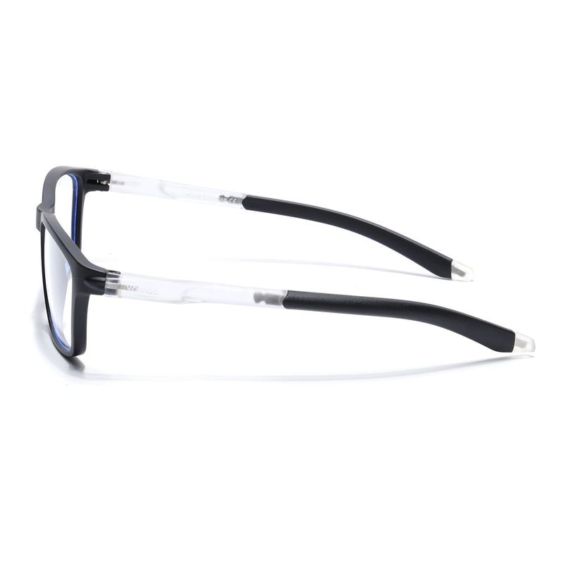 Voyage Active Black Rectangle Eyeglasses for Men & Women - MG5725-C3