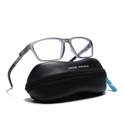 Voyage Active Grey Rectangle Eyeglasses for Men & Women - MG5726-C4