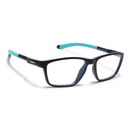 Voyage Active Black Rectangle Eyeglasses for Men & Women - MG5727-C5