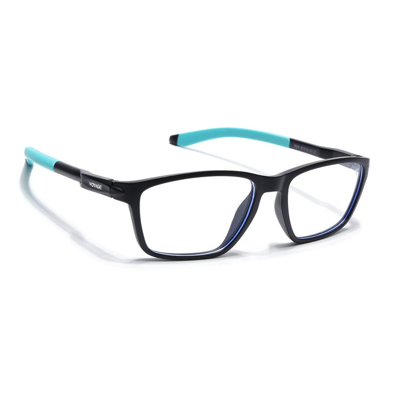 Voyage Active Black Rectangle Eyeglasses for Men & Women - MG5727-C5