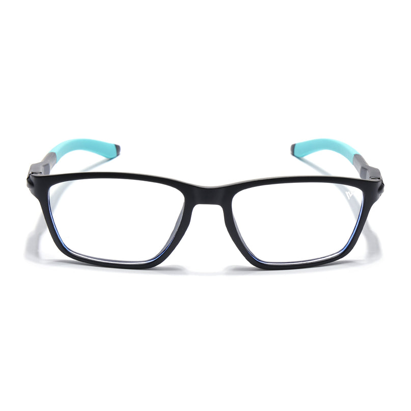 Voyage Active Black Rectangle Eyeglasses for Men & Women - MG5727-C5