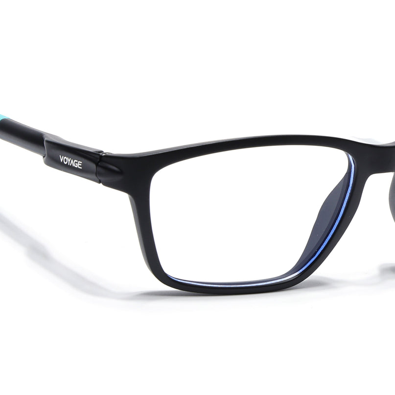 Voyage Active Black Rectangle Eyeglasses for Men & Women - MG5727-C5