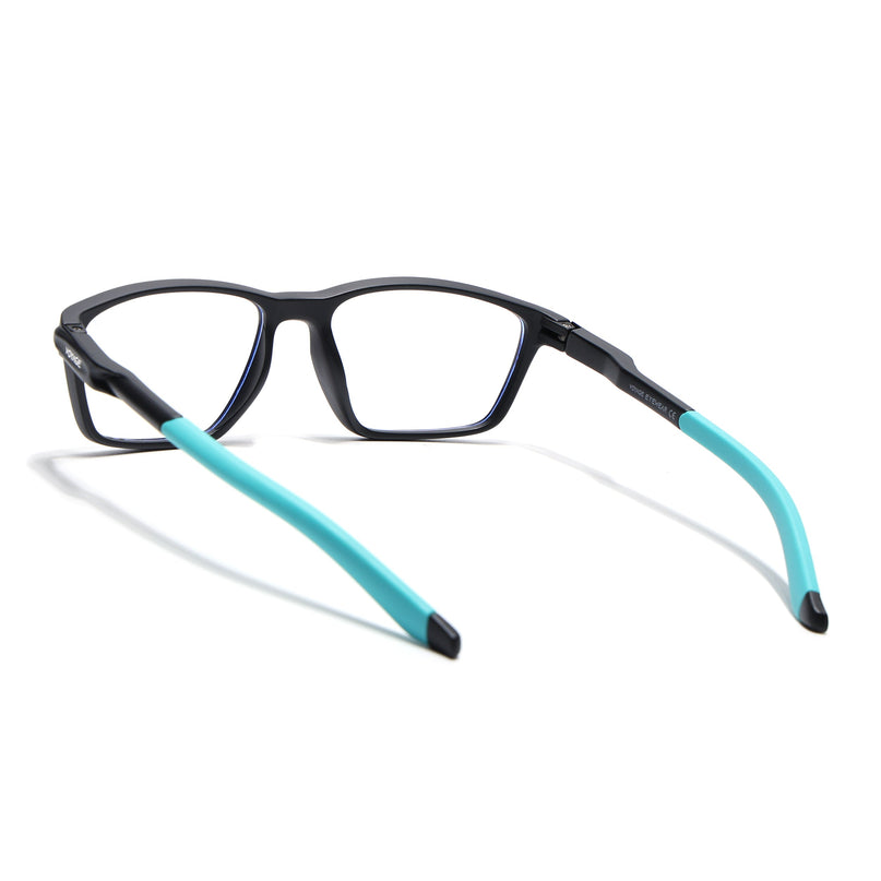 Voyage Active Black Rectangle Eyeglasses for Men & Women - MG5727-C5