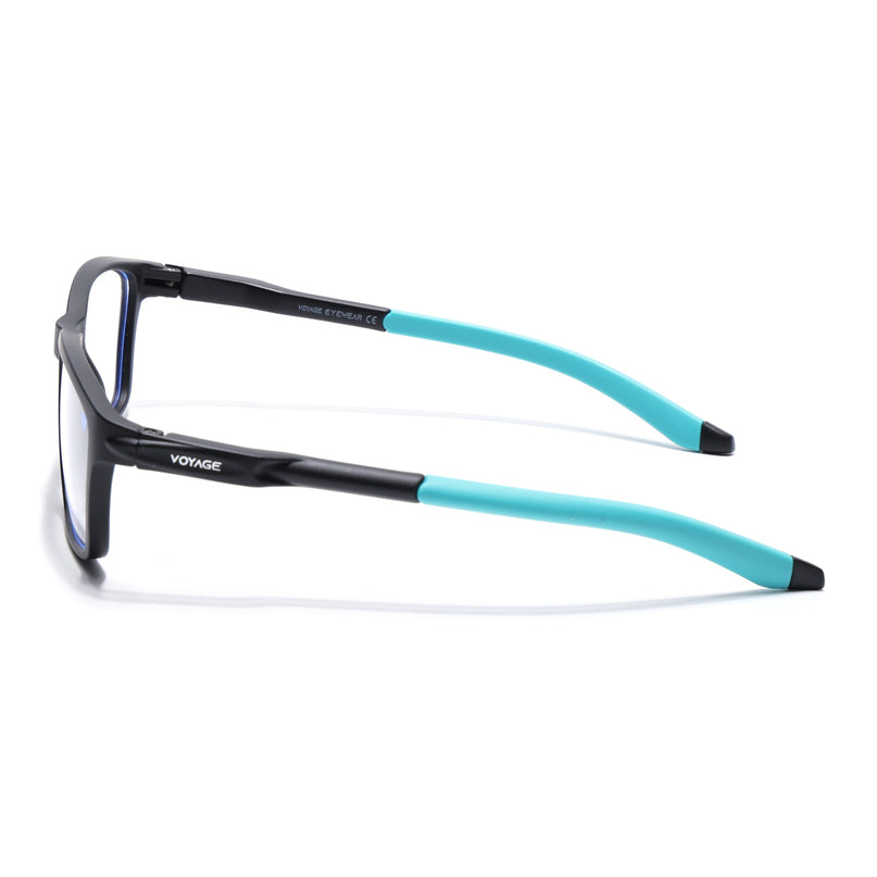 Voyage Active Black Rectangle Eyeglasses for Men & Women - MG5727-C5
