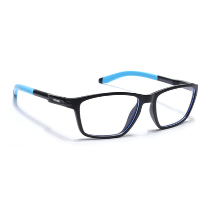 Voyage Active Black Rectangle Eyeglasses for Men & Women - MG5728-C6