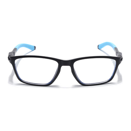 Voyage Active Black Rectangle Eyeglasses for Men & Women - MG5728-C6