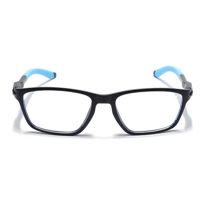 Voyage Active Black Rectangle Eyeglasses for Men & Women - MG5728-C6