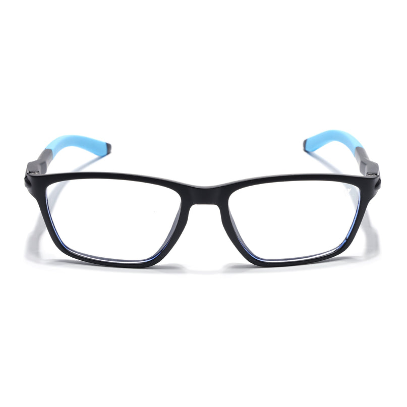 Voyage Active Black Rectangle Eyeglasses for Men & Women - MG5728-C6