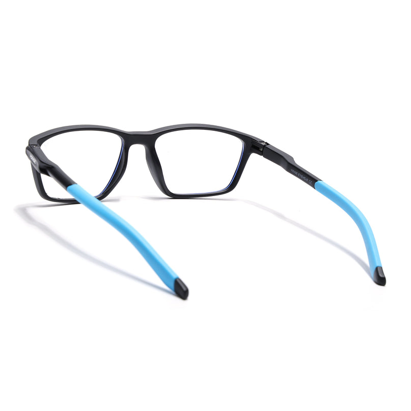 Voyage Active Black Rectangle Eyeglasses for Men & Women - MG5728-C6