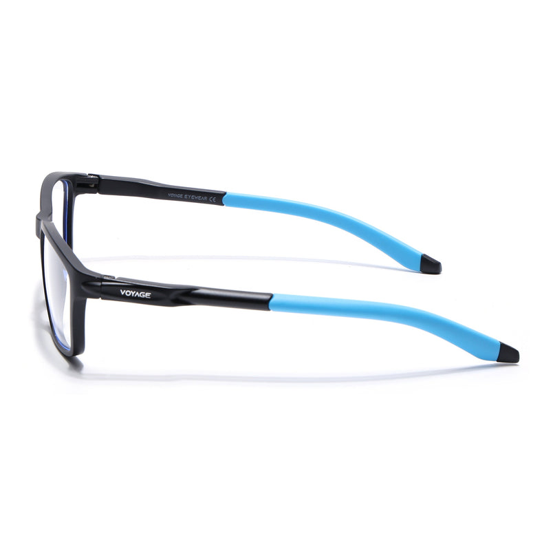 Voyage Active Black Rectangle Eyeglasses for Men & Women - MG5728-C6
