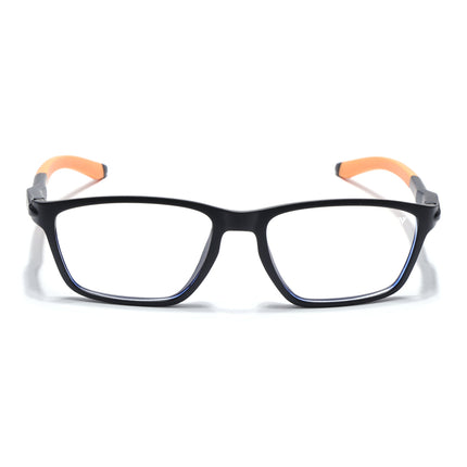 Voyage Active Black Rectangle Eyeglasses for Men & Women - MG5729-C7