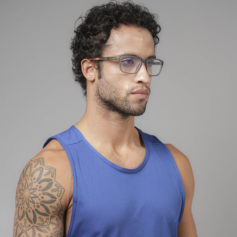 Voyage Active Grey Rectangle Eyeglasses for Men & Women - MG5730-C8