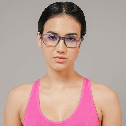 Voyage Active Grey Rectangle Eyeglasses for Men & Women - MG5730-C8