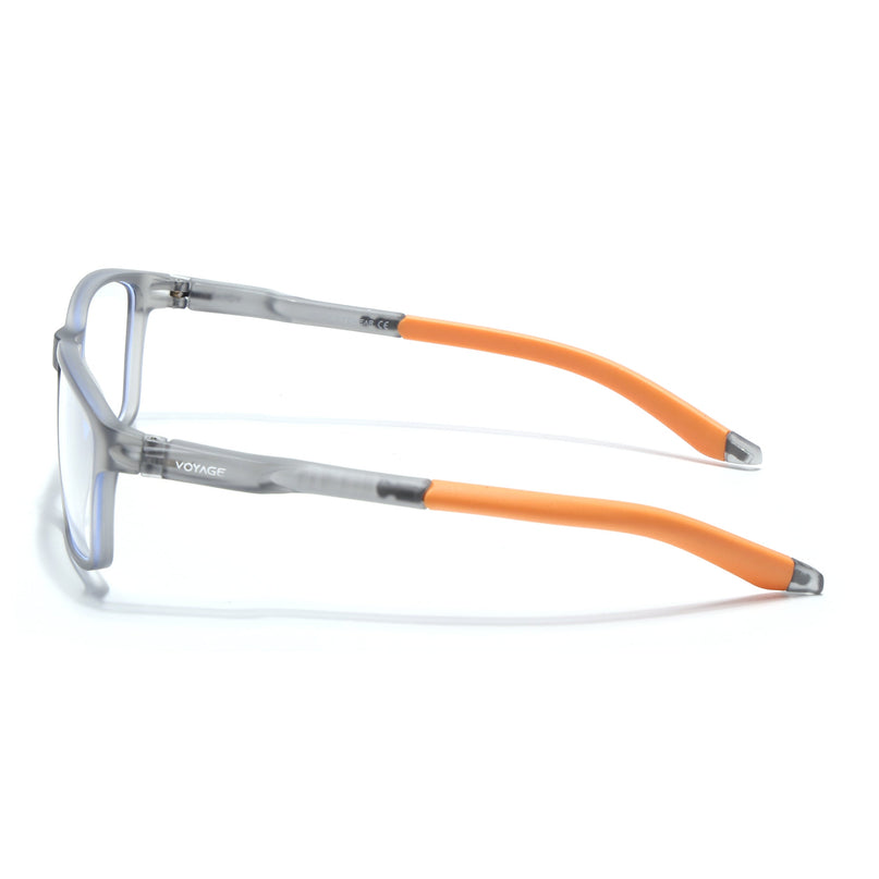 Voyage Active Grey Rectangle Eyeglasses for Men & Women - MG5730-C8