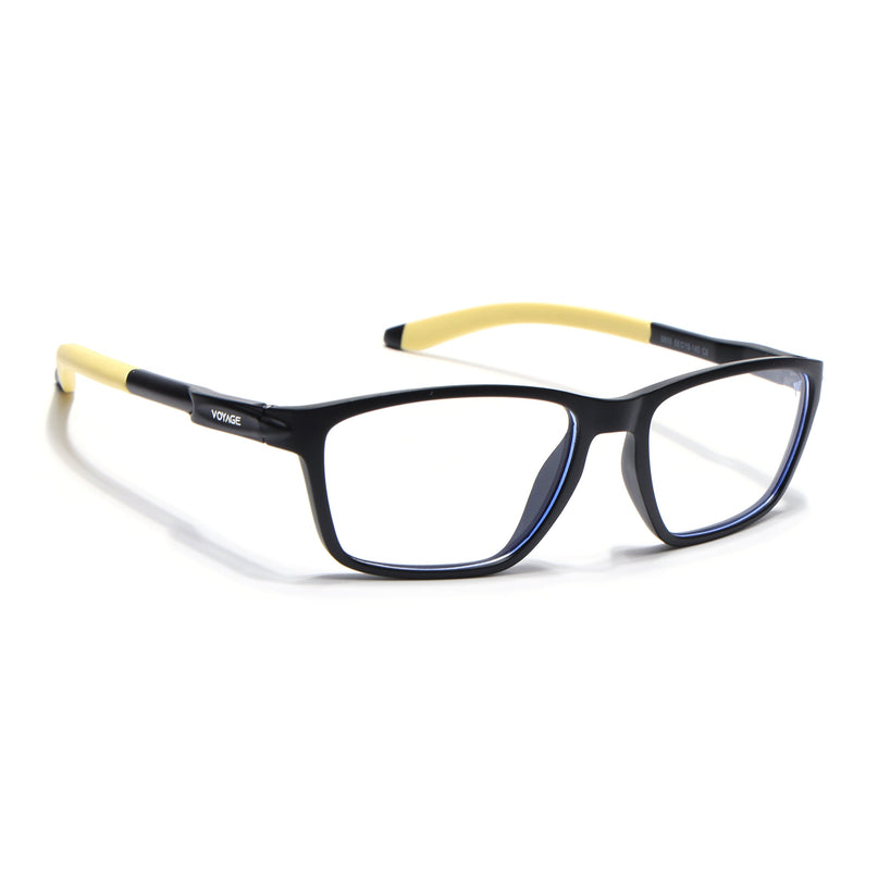 Voyage Active Black Rectangle Eyeglasses for Men & Women - MG5731-C9